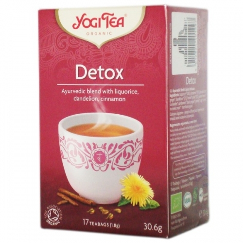 Yogi Tea Detox, ceai ayurvedic bio cu lemn dulce, papadie si scortisoara