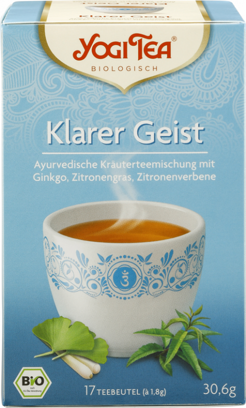 Yogi Tea Clear Mind, ceai aurvedic BIO cu ginkgo, lemongrass si verbina