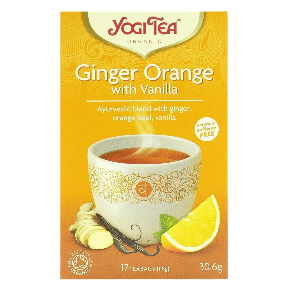 Yogi Tea Ginger Orange, ceai aurvedic bio cu ghimbir, portocale si vanilie