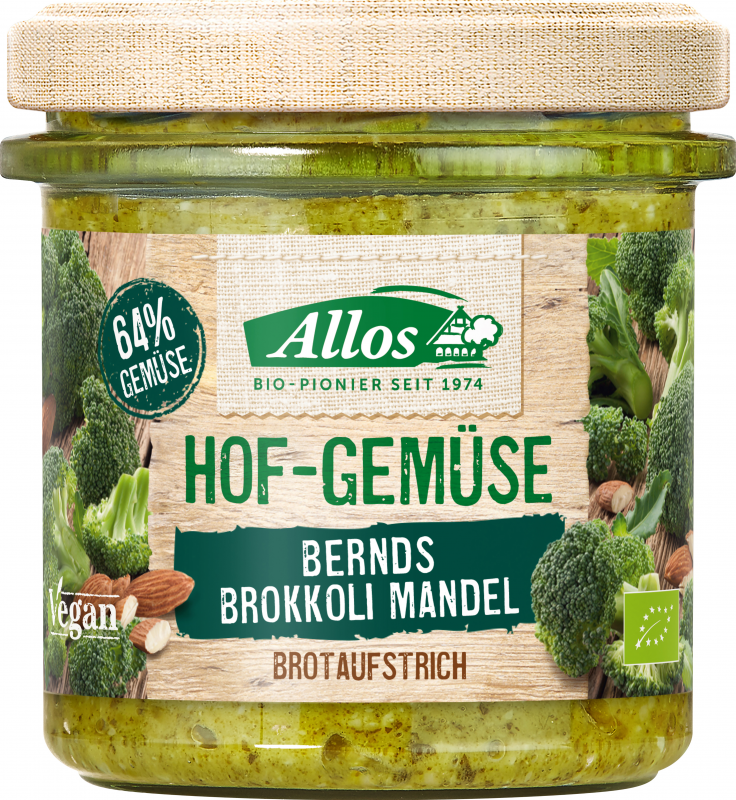 Zacusca bio cu Broccoli si Migdale, 135g - Allos