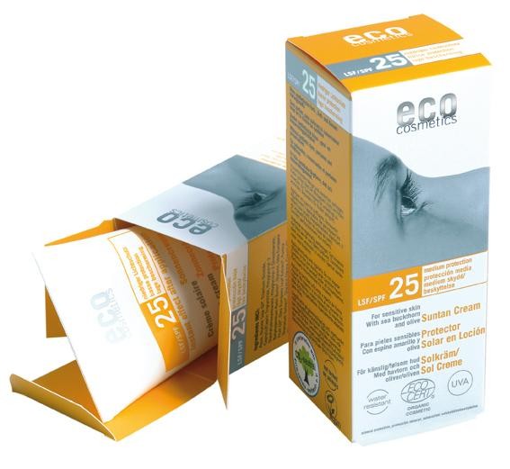 Crema bio protectie solara FPS 25, 75 ml - Eco Cosmetics