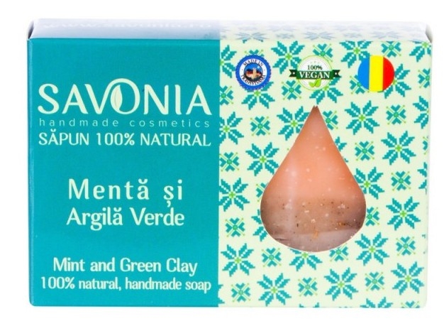 Sapun natural handmade Menta si Argila Verde - Savonia