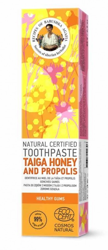 Pasta de dinti gingii sanatoase Taiga Honey and Propolis, 85g - RBA