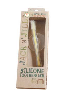 Periuta de dinti din silicon cu protectie, pentru 1-2 ani - Jack n Jill