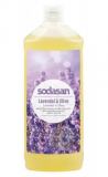 Sapun lichid-gel de dus Lavanda si ulei de masline, 1L - Sodasan