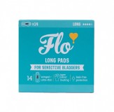Absorbante lungi cu aripioare, cu carbune activ pentru incontinenta urinara, 4 pic, Flo, 14 buc