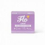 Absorbante zilnice fara aripioare, cu carbune activ pentru incontinenta urinara redusa, 1 pic, Flo, 16 buc
