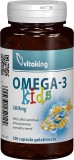 Omega-3 Kids 500 mg, 100 cps gelatinoase cu aroma de lamaie - Vitaking