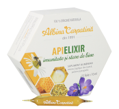 Apielixir Imunitate cu miere, polen, propolis, laptisor de matca, 15 fiole x 10ml - Albina Carpatina