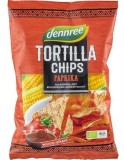 Chips tortilla BIO cu paprika (picant), 125g - Dennree