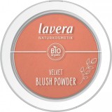 Fard de obraz bio Velvet Blush Powder, Rosy Peach 01, 5g - LAVERA