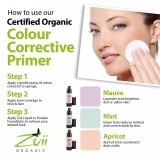 Primer organic corector Mauve (mov), pentru ten tern, lipsit de luminozitate - ZUII Organic