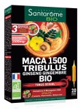 Maca 1500-Tribulus-Ginseng-Ghimbir, afrodisiac BIO 20 fiole - SANTAROME