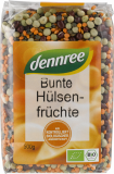 Mix de leguminoase colorate (mazare, fasole, linte) BIO, 500g - Dennree