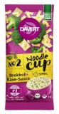 Noodle-Cup taitei instant cu broccoli si sos de branza, BIO, 64g - Davert