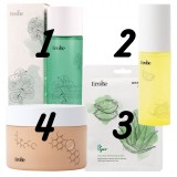 EcoBe Bright Tone Ritual– Pachet rutina coreeană luminozitate si uniformizare pete pigmentare, ten neuniform (4 produse)