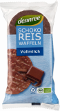 Rondele din orez cu ciocolata cu lapte, BIO, fara gluten, 100g - Dennree