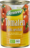 Rosii intregi decojite BIO, conserva 400g - Dennree