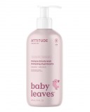 Sampon si Gel de Dus pentru Bebe, Natural, Vegan, fara Parfum, 473ml - ATTITUDE Baby Leaves