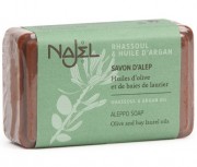 Sapun de Alep cu ulei de argan si rhassoul, 100g - NAJEL