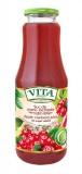 Suc natural de mere si merisoare, fara zahar, 1L - Vita Premium