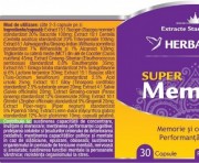 Super Memorie, supliment natural memorie si concentrare, 30 capsule - HERBAGETICA