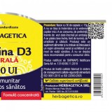 Vitamina D3 naturala 5000UI, 30 capsule - HERBAGETICA