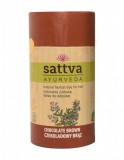 Vopsea Henna Saten Ciocolata Sattva Ayurveda, Certificata Naturala, Curly Girl Approved, 150g