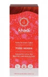 Vopsea de par naturala Henna pura (Rosu) - Khadi