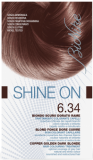 Vopsea de par tratament Shine On, Copper Golden Dark Blonde 6.34 - Bionike