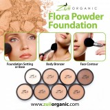 Pudra compacta organica, cu ingrediente florale, Ivory - ZUII Organic