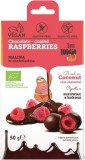 Zmeura invelita in ciocolata bio, 50g - Super Fudgio
