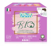 BIO Absorbante de zi din bumbac organic cu aripioare, 14 buc - VIVICOT BIO