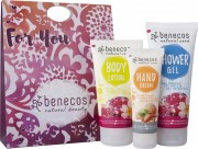 DELISTAT Set Cadou Rodie   Trandafir (lotiune corp, gel de dus, crema maini) - Benecos