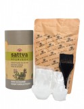 Vopsea Henna Blond Cenusiu Inchis Sattva Ayurveda, Certificata Naturala, Curly Girl Approved, 150g