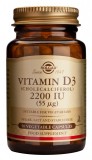 Vitamina D3 (Colecalciferol) 2200 UI  (55 µg), 50 capsule vegetale - Solgar