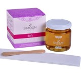 Kit de epilare cu ceara de zahar Soft, spatula si benzi, 140 g - Simoun