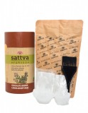 Vopsea Henna Saten Ciocolata Sattva Ayurveda, Certificata Naturala, Curly Girl Approved, 150g