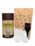 Vopsea Henna Saten Inchis Sattva Ayurveda, Certificata Naturala, Curly Girl Approved, 150g
