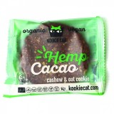 Cookie bio cu seminte de canepa si cacao, fara gluten, 50g - Kookie Cat