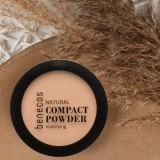 Pudra compacta matifianta Porcelain - Benecos