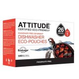 Detergent BIO pentru masina de spalat vase, all in 1, 26 tablete - ATTITUDE