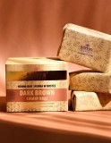 Vopsea Henna Saten Inchis Sattva Ayurveda - Complet Naturala, 3 Calupuri cu Unt de Shea si Uleiuri Esentiale